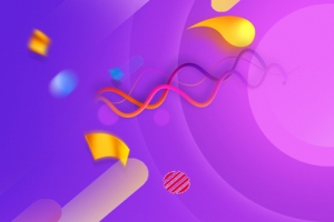 双十一购物紫色扁平狂欢banner