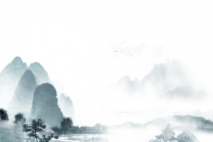 水墨山水茶文化海报