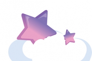 星星云朵童靴海报