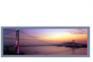 珠港澳大桥夜景相框实物风景免抠