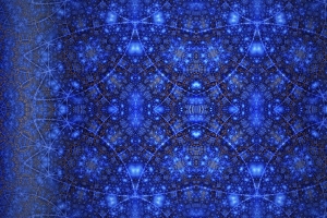 分形 图案 蓝色 抽象 4k壁纸 3840x2160