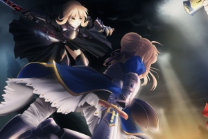 Saber 魔都封魔战3440x1440壁纸