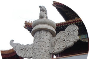 实拍建筑物大柱子