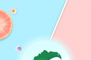 夏天吃西瓜简约背景图