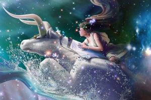 创意星空十二星座金牛座banner背景