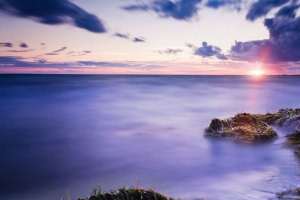 海岸 水 雾 黄昏 风景 4k壁纸 3840x2160