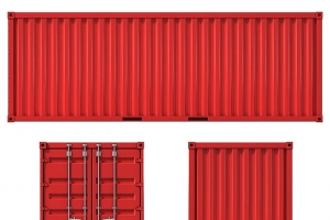 红色多方位集装箱