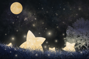 睡眠晚安星空萤火夜晚