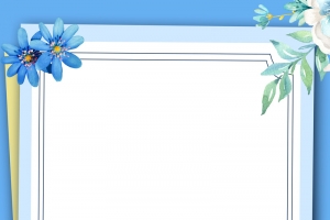 小清新唯美插画春天夏天背景海报