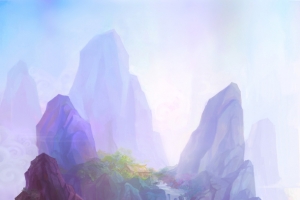 唯美绚丽山崖海报背景