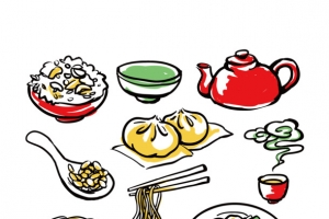 矢量手绘食物