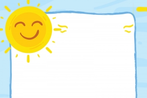蓝色卡通夏季上新海报