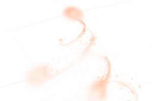 橙色清新旋风光芒效果元素