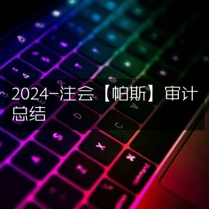 2024年注会【帕斯】审计精华总结