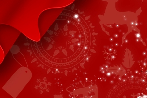 圣诞节老人卡通手绘红色banner