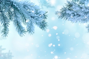 寒冬冬天雪景背景