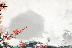 水墨梅花中国风海报