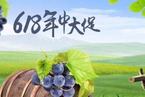618年中大促葡萄酒PSD分层主图背景素