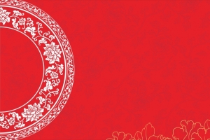 红色中国风花纹背景