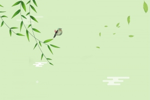 小清新清明节踏青海报
