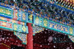 中国风帮宫雪景宫殿