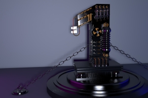 c4d炫酷金属字