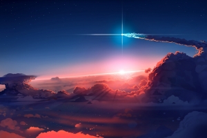 4K 云 天空 星星 光 风景 电脑壁纸 3840x2160