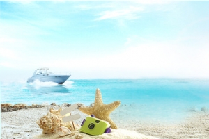夏日小清新背景banner