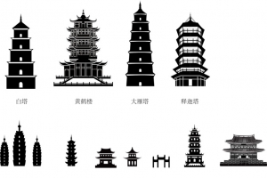 宝塔剪影
