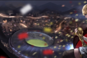 明日香 世界杯3440x1440动漫插画壁纸