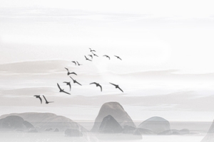 简约水墨中国风山水PSD分层banner