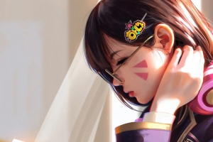 DVA守望先锋 游戏美女人物角色4K高清壁纸3840x2400