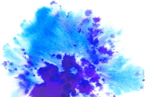 天蓝色墨水高清PNG透明装饰元素笔触图片设计素材免费下载