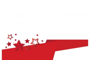 红色飘带五角星高清PNG透明免扣设计素材免费下载