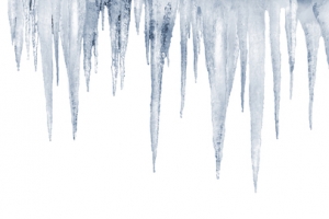雪水冻结的冰