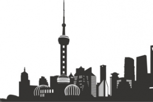 城市高楼剪影矢量北京剪影