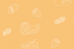 水果简约黄色海报背景banner