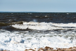 海岸 泡沫 大海 海浪 地平线 自然 4k壁纸 3840x2160