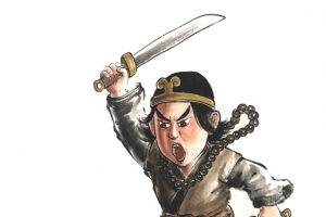 手绘卡通水浒英雄武松