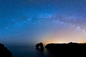 唯美自然山水的夜空星空