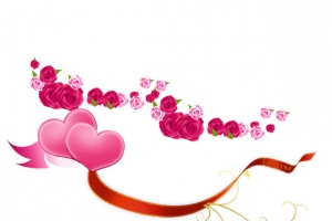 玫瑰花爱心矢量素材