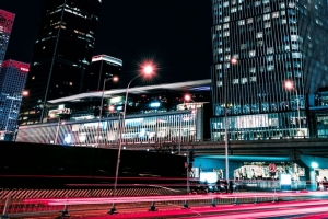 夜城 建筑物 塔楼 摩天大楼 建筑 4k壁纸 3840x2160