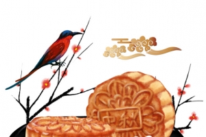 中国风中国传统节日中秋节月饼玉兔