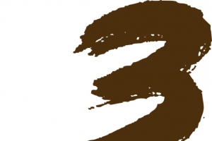 毛笔字，三字，数字，三