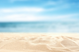 蓝色大海沙滩海边夏天小清新素材浪漫背景