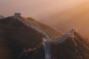 山脉 墙壁 鸟瞰图 阳光 风景 中国 4k壁纸 3840x2160