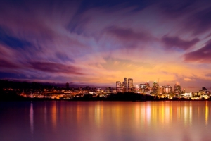大气璀璨城市夜景背景banner