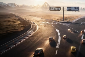 电影飞驰人生3公路分叉路口4K高清3440x1440带鱼屏剧照壁纸免费下载