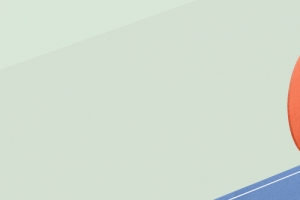 乒乓球简约蓝色banner