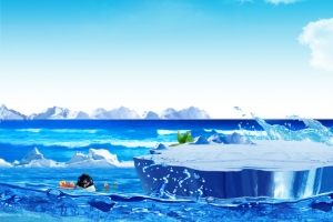 水大气激情电商海报背景